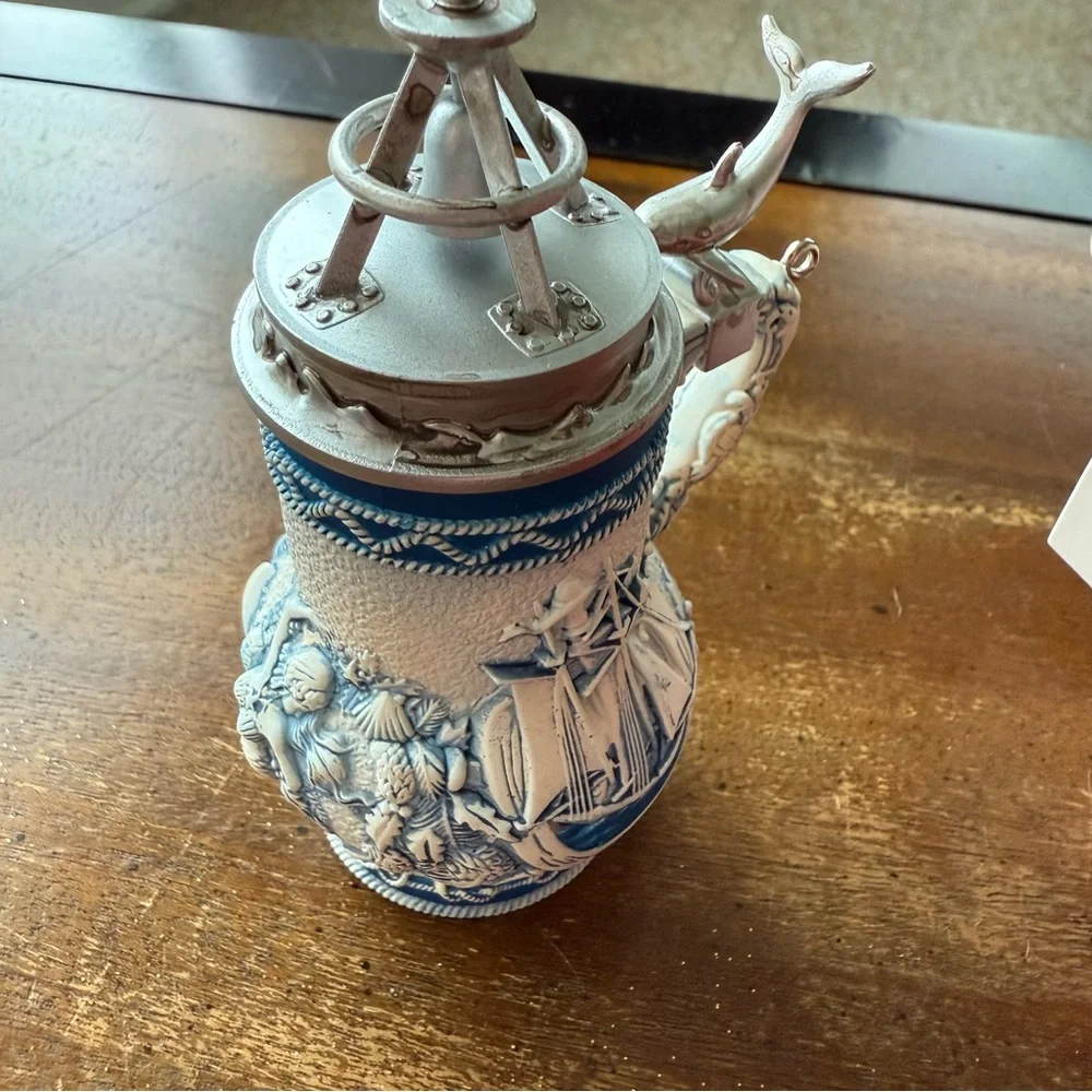 Hallmark Keepsake Christmas Ornament 2020 Beer Stein Ship, Mermaid and Dolphin